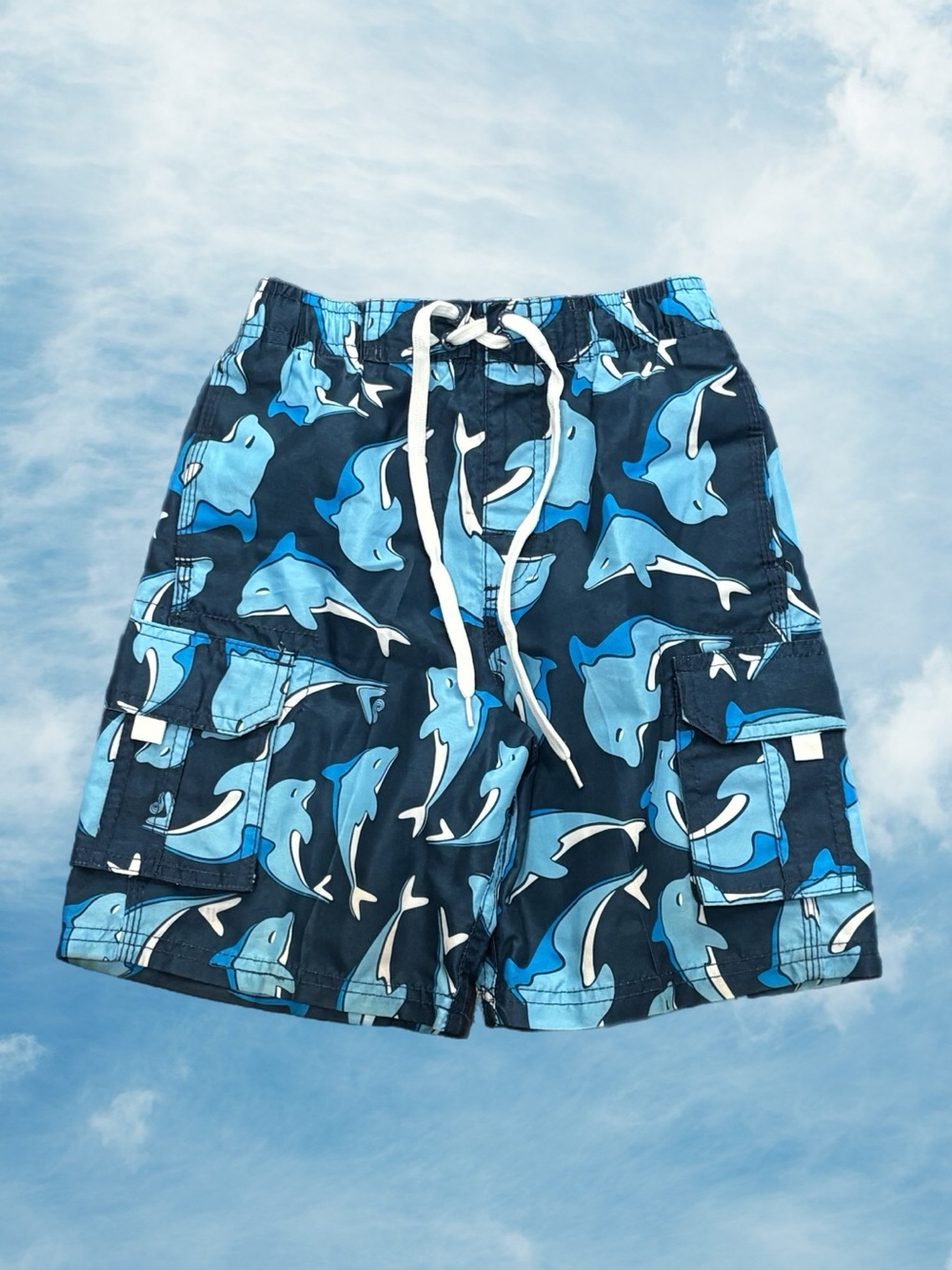 Kanu Surf Boys Dolphin Print Swim Trunks – Size M (5/6)